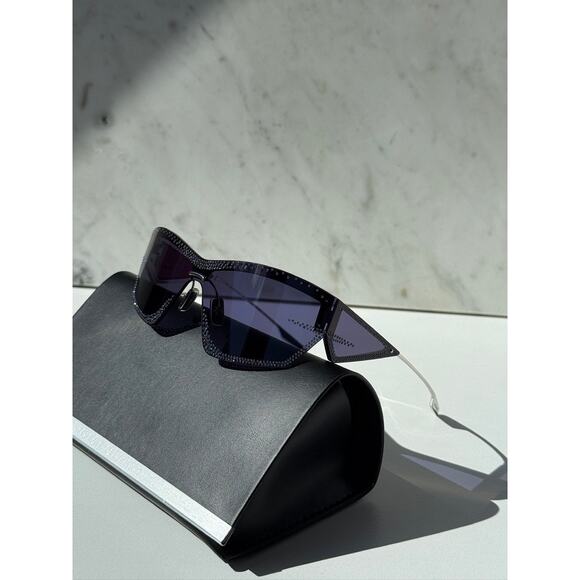 NEW Givenchy GV4100US Mask Strass Crystal Blue Sunglasses $1090 main image 5